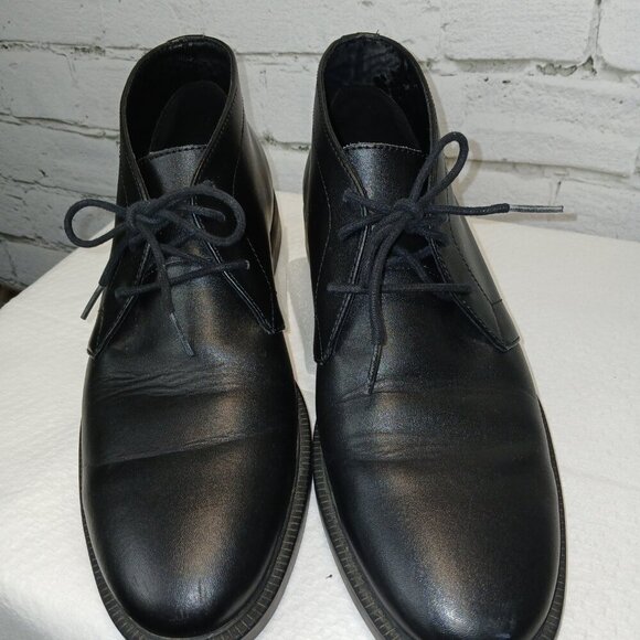 CALVIN KLEIN CAM SMOOTH CALF LEATHER CHUKKA BOOTS, SIZE 9, GREAT CONDITION Mens - Picture 4 of 9
